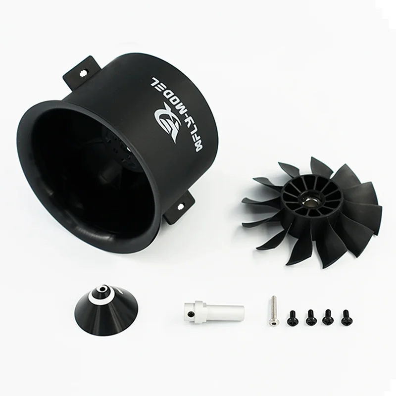 Xlfy Model 70mm-V1 12 Blade Ducted Power Unit Electric Ducted Fan 2860-Kv2200 Internal Rotation 6s Aircraft Model Components