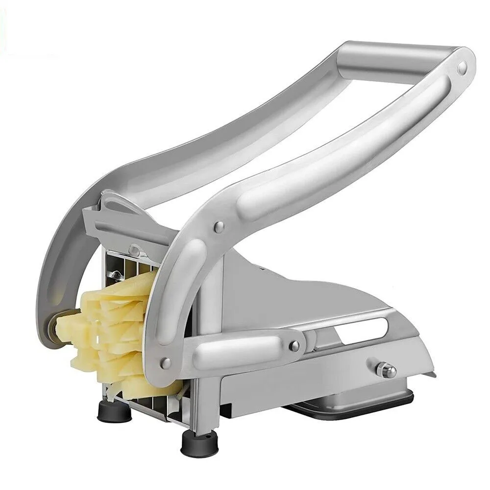 

Stainless Steel French Fry Cutter Potato Vegetable Slicer Chopper Dicer 2 Blade