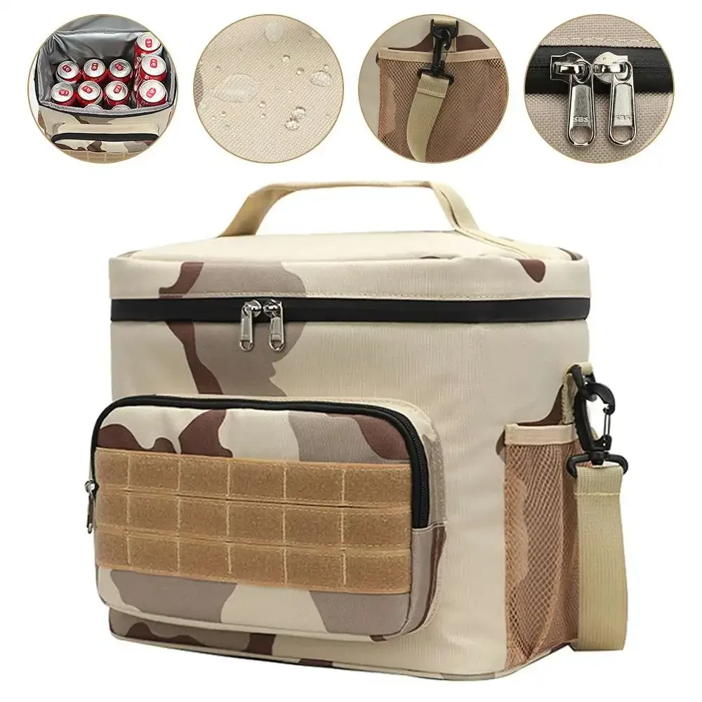 Портативная теплоизоляционная сумка, большая наружная Сумка для кемпинга, столовых приборов, барбекю, еды, пикника из ткани Оксфорд