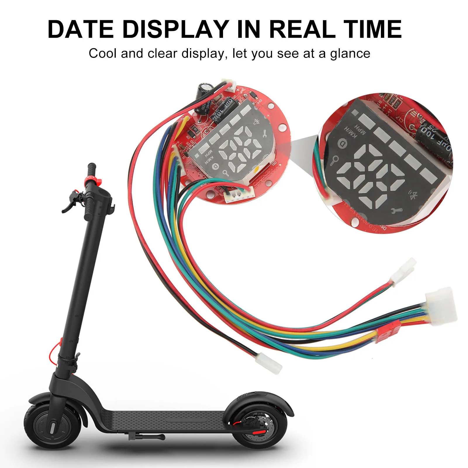 HX X7 Scooter Display, Electric Scooter Dashboard, HX X7 Electric Scooter Dashboard PCB: Durable, Waterproof, Easy to Install