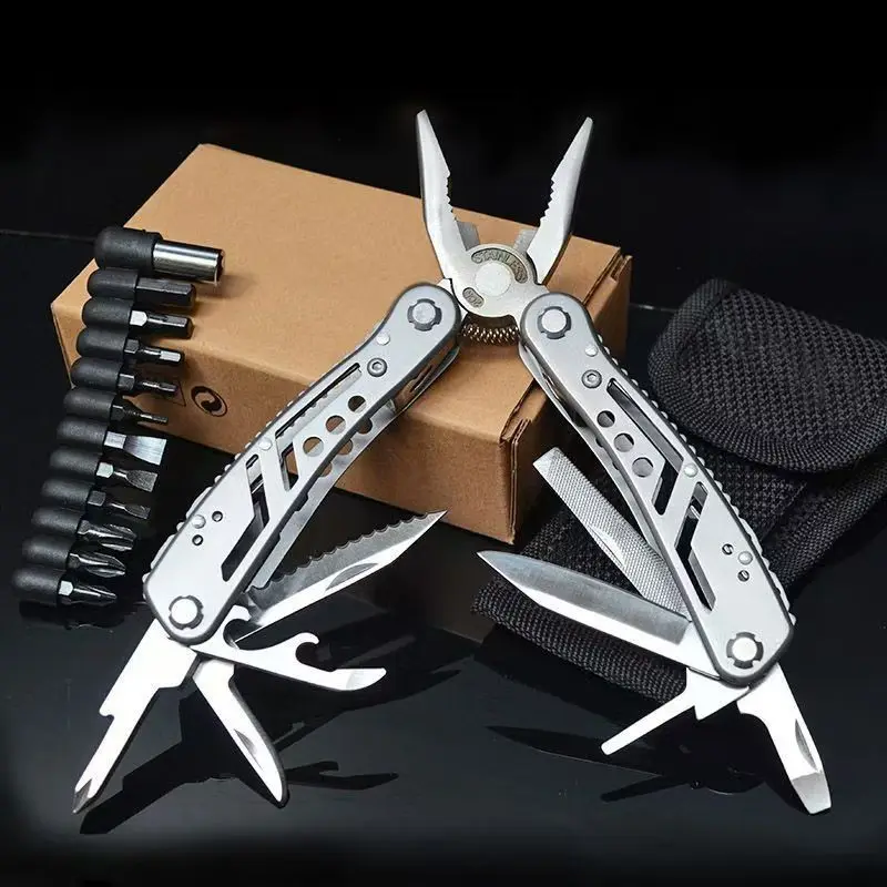 

Portable Pocket Multitool 420 Stainless Steel Multitool Pliers Knife Screwdriver for Outdoor Survival Camping Hunting and Hiking