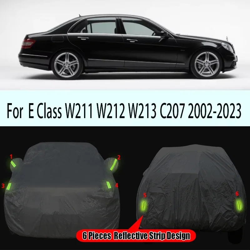 

For Mercedes Benz E Class W211 W212 W213 2002-2023 Full Car Cover Outdoor Auto Sun Shade Anti-UV Snow Rain Protection over