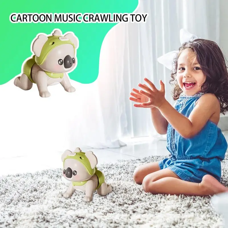 Juguete para gatear, Animal de dibujos animados, juguete para caminar y cantar con función de grabación, juguete educativo con música, juguete sensorial interactivo para