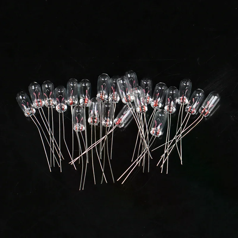 20 Stück Miniatur 3/4 mm 6 V 12 V Lampe Glühbirne Edison Glühlampen Filament Reis Miniaturbirne