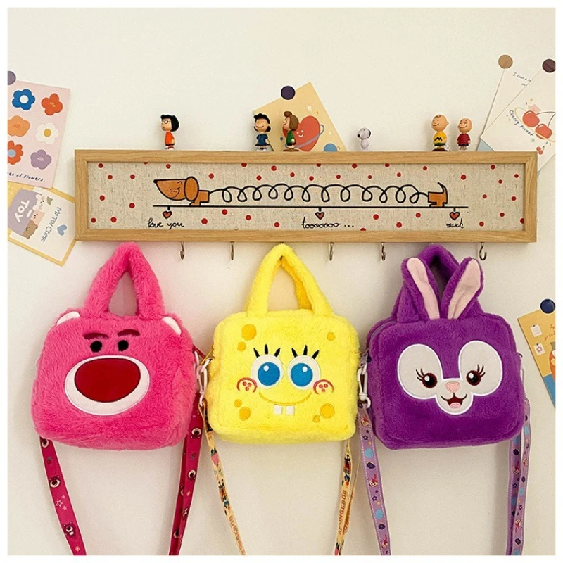 

New Sanrio Bag Kawaii Kuromi Cinnamoroll My Melody Cartoon Anime Plush Handbag Cosmetic Bag Travel Storage Bag Girl Gifts