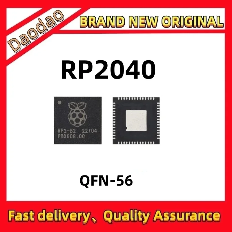 5Pcs RP2040 QFN-56 Raspberry Pi RP2040 chip ARM cortex-m0133mhz New original