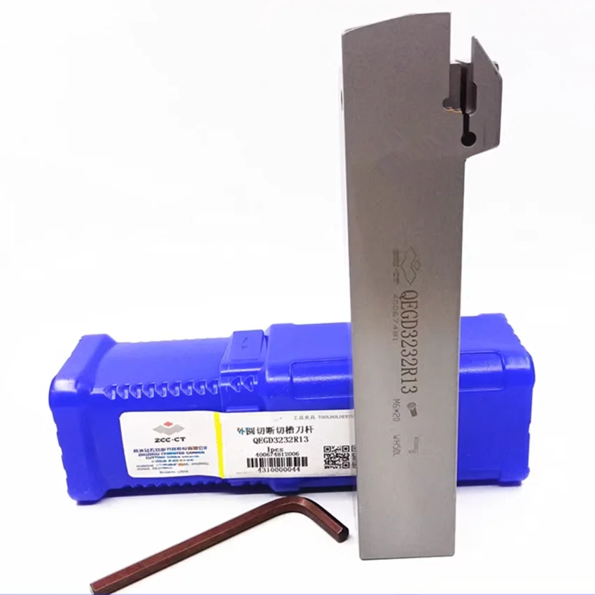 QEGD3232R13/QEGD3232L13/QEGD3232R22/QEGD3232L22 ZCC.CT herramientas de ranurado de corte herramienta de torneado externo para insertos de 4,00mm 1 unidad/caja
