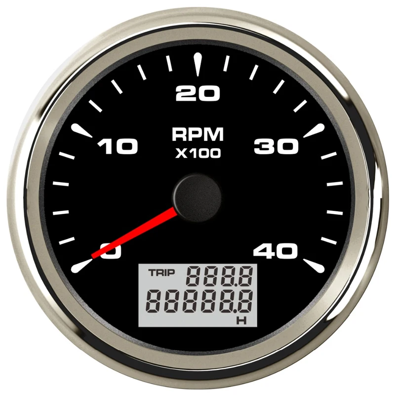 New Type Marine Tachometers Tuning 0-4000RPM Revolution Meters Gauges 9-32vdc with Hourmeters and 8 Kinds Backlight Color IP67