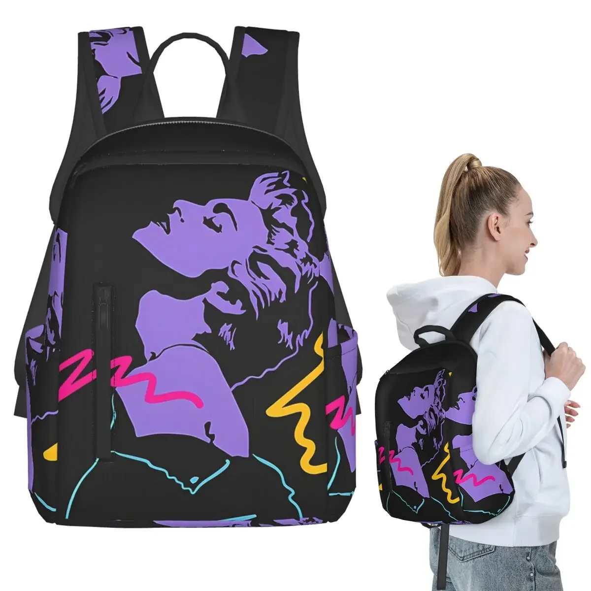 

Madonna 80s Retro Style Backpack Student Boys Girls BookBag Children School Bag Laptop Shoulder Bags for Men Women