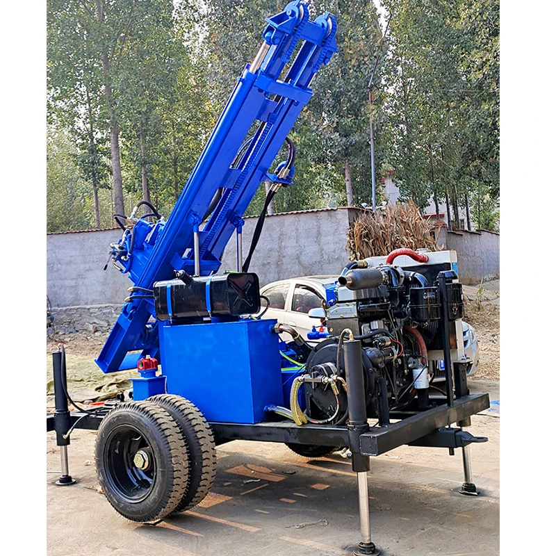 

Customized Hydraulic Wheels Type Water Well Drilling Rig 78KW Portable Underground Borehole 300m Deep Well Drilling Machine
