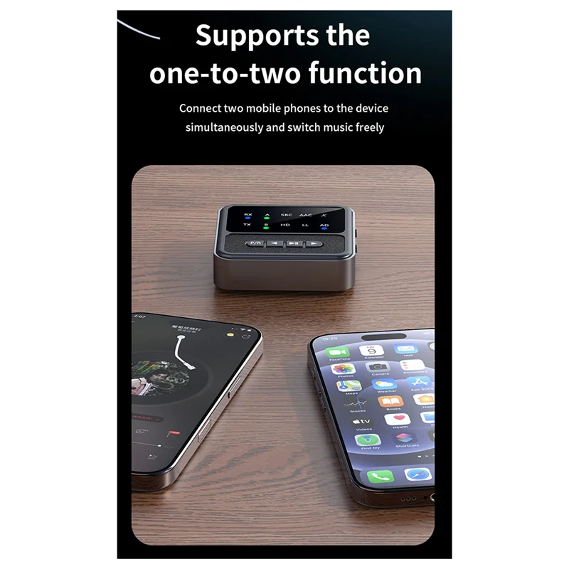 JABS-QCC 5.4 블루투스 어댑터 2In1 오디오 송신기 수신기 3.5MM 항공기 호환 가능