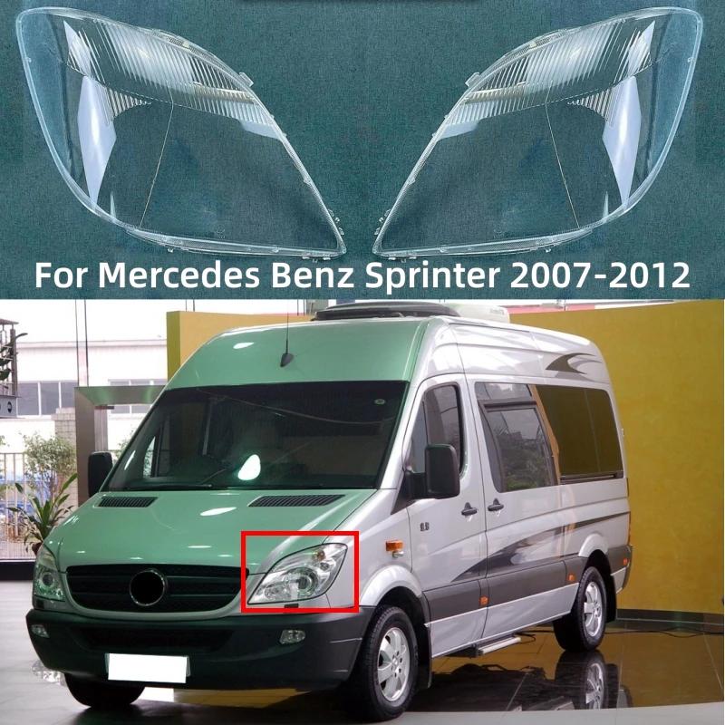 For Mercedes Benz Sprinter 2007-2012 Car Lights Shell Headlights Glass Lens Cover Replacement Head Lamp Covers