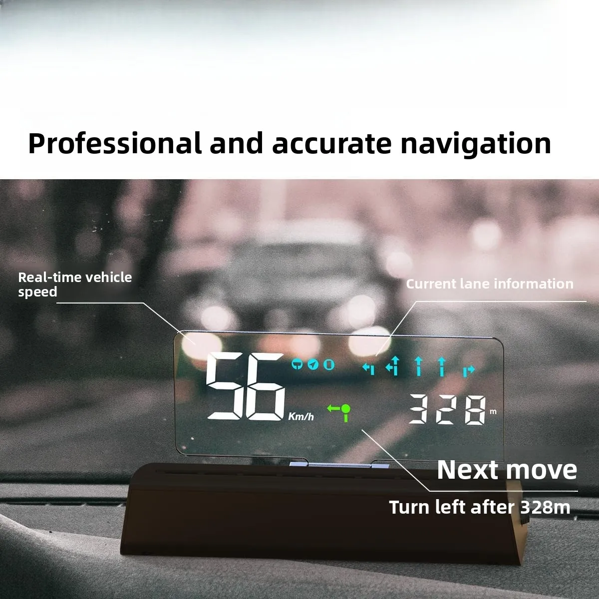 

Высокопроизводительный проекционный дисплей HUD Старт и остановка на плате Электронный компас Скорость в реальном времени