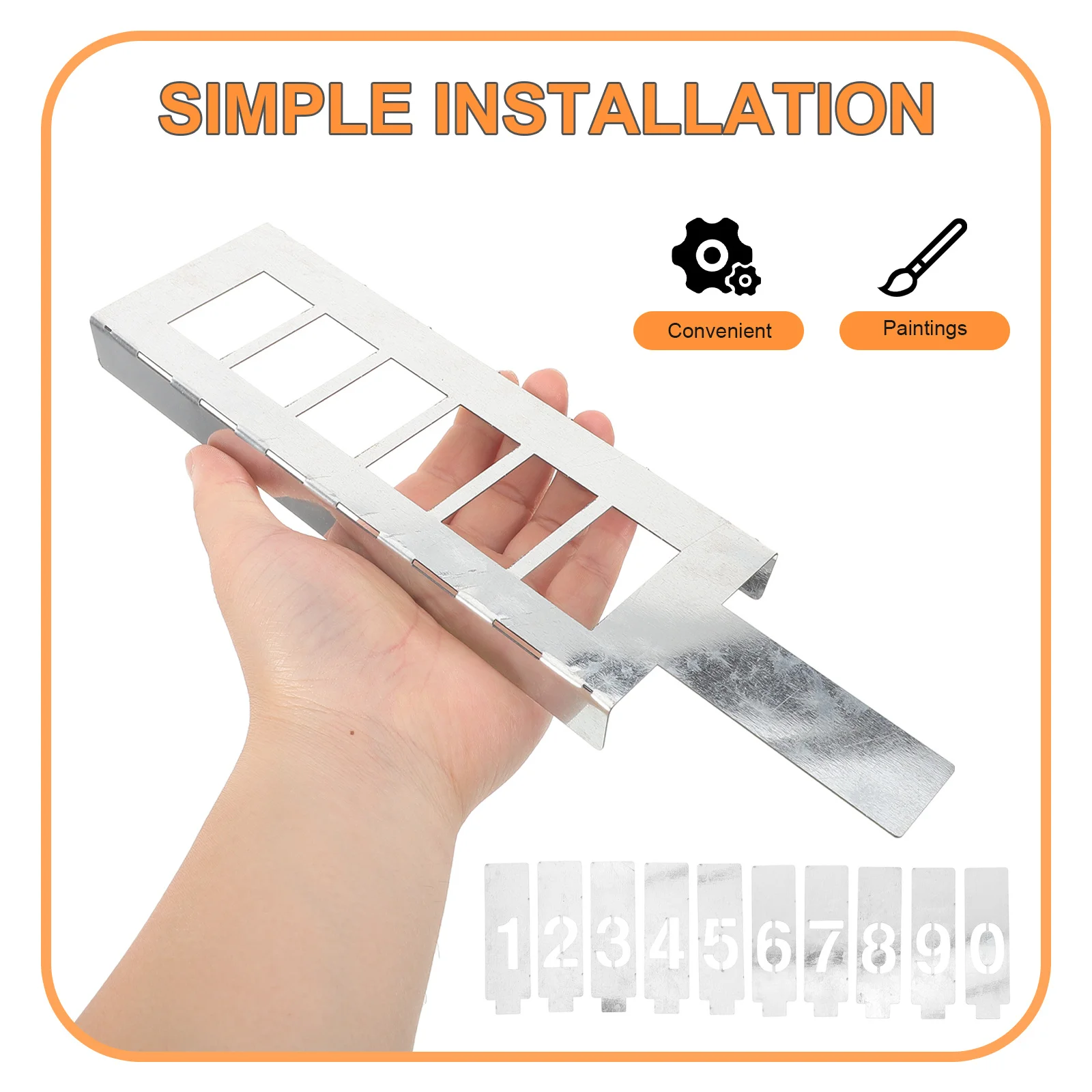 

1 Set Of Number Stencils Hollow-Out Metal Templates For Spray Painting Diy Crafts Reusable Precision Tools Stencils For Painting