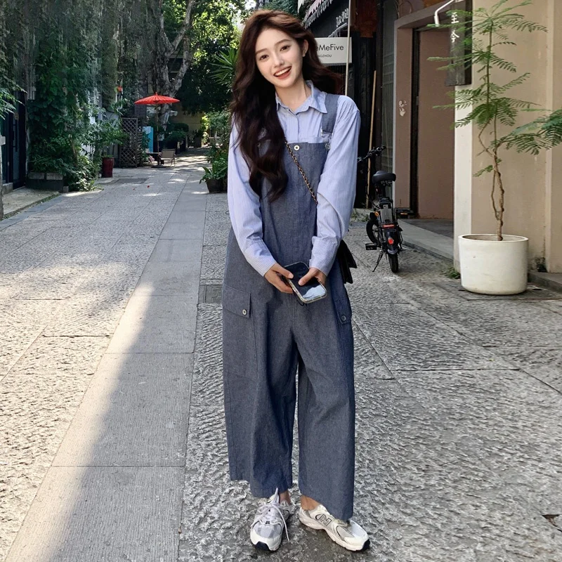

Casual Sli Loose Workwear Overalls Women's High Waist Long Pants Salt And Sweet Anti-Aging Slimming Trendy Autumn New Arr...