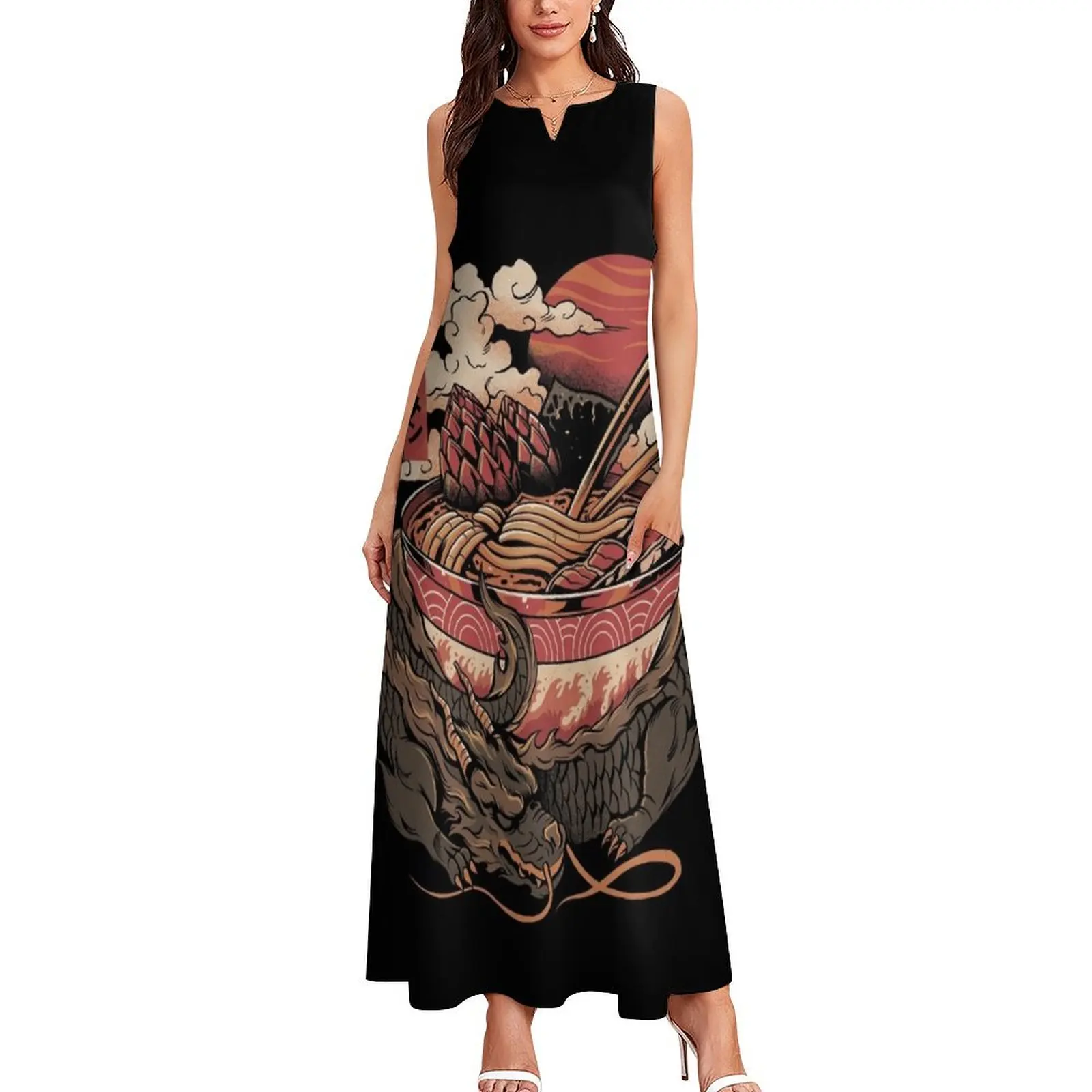 Dragon's Ramen Long Dress summer dress daily women dress ladies dresses for special occasions