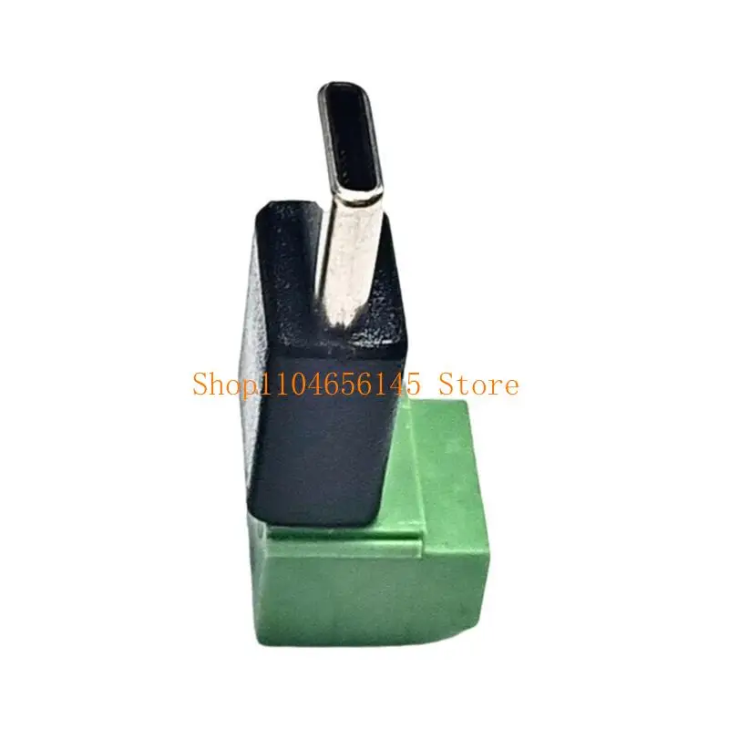 Type C Male 5V to 2 Pin No Solder Green Terminal Adapter Quick Connection Head for Charging Phones Tablets and More