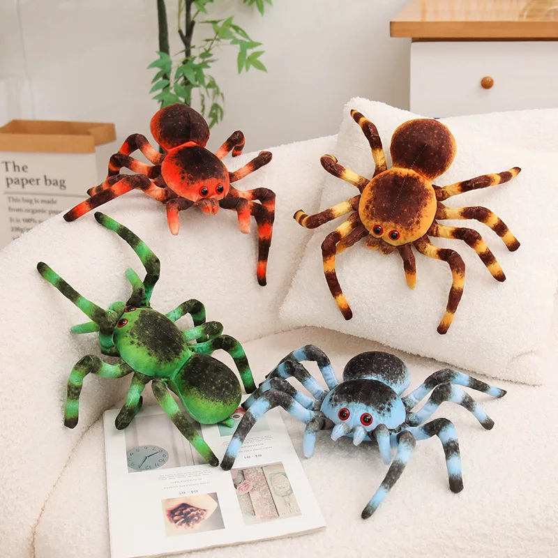 Cute Realistic Tarantula Spider Plush Toy 7 Styles Spooky Stuffed Animal Doll Forhalloween Decor Prank Gifts And Party Favors