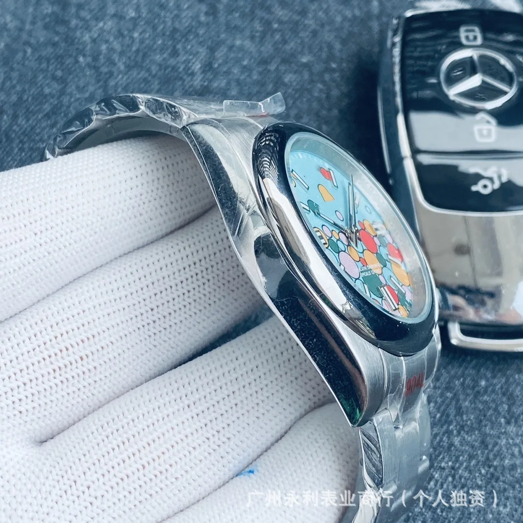 36 مللي متر 39 مللي متر بالون الهاتفي الصلب التلقائي الرجال الساعات NH35AA Movt DJ اليد شقة الياقوت 904L سوار ساعة مقاومة للماء #3