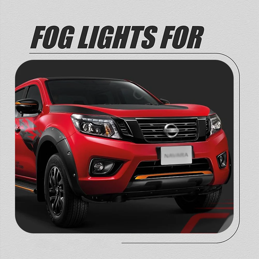Fog Light Assembly for Nissan Navara Frontier NP300 2014-2020 Front Bumper Replacement