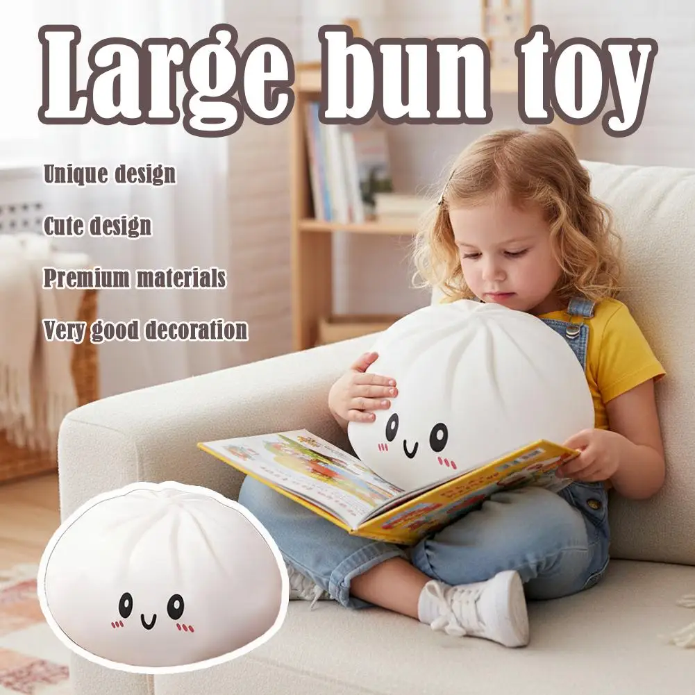

Fashionable toys giant steamed bun plush toys large steamed bun plush dolls with steamer baskets large stress-relieving toys
