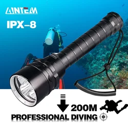 Leistungs starke LED-Taucht aschen lampe Super 8000lm 3/5led profession elle Unterwasser lampe IP8 wasserdichte Lampe mit Batterie