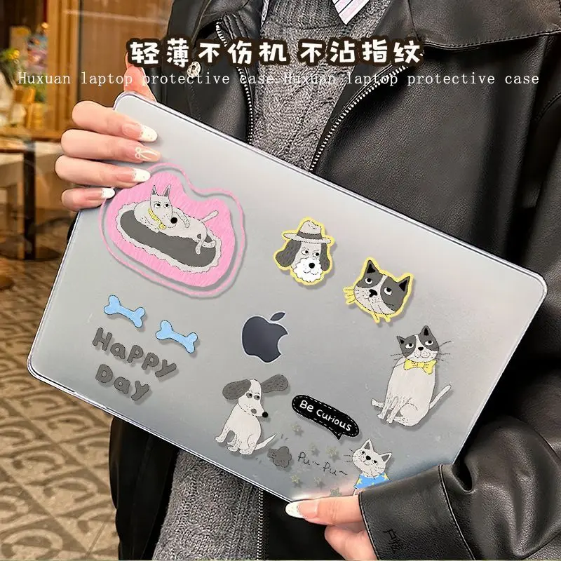 Cartoon Graffiti Cat Case for Macbook Air 13.6 M5 M1 Pro 14 M4 Air 15.3 13 M3 15 M2 Mac Cover A3113 A2681A2442 A2941 Anti-Scratc