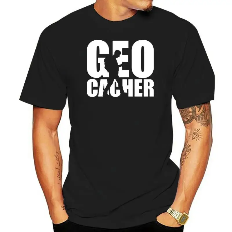 Summer New Geocacher Men T Shirts Oversized Cotton Funny Geocaching T-Shirt Mans Tops Crew Neck TShirt