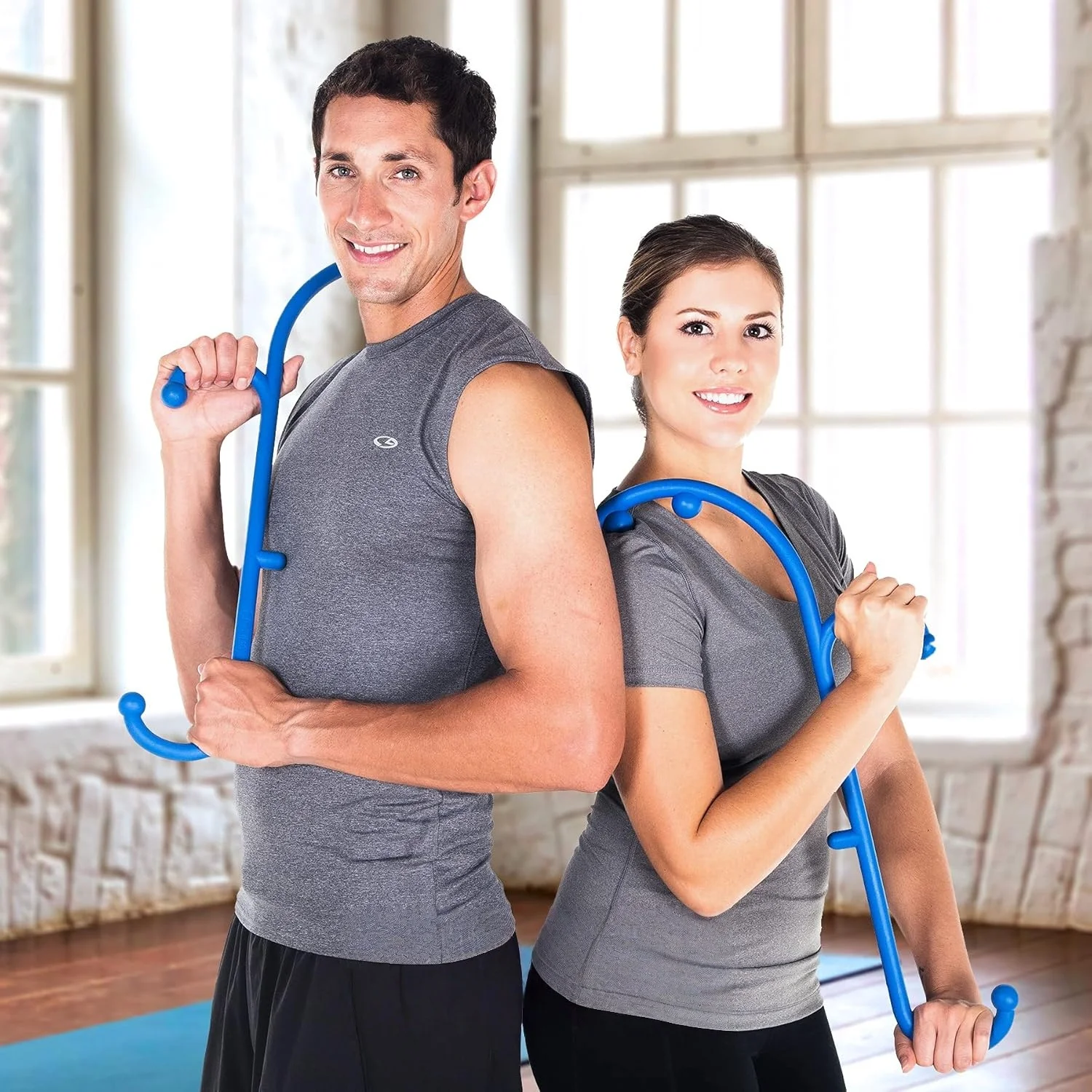 

Back and Neck Massager - Trigger Point Massage Tools for Pain Relief and Manual Massage Hook Therapy Handheld Back Neck Shoulder