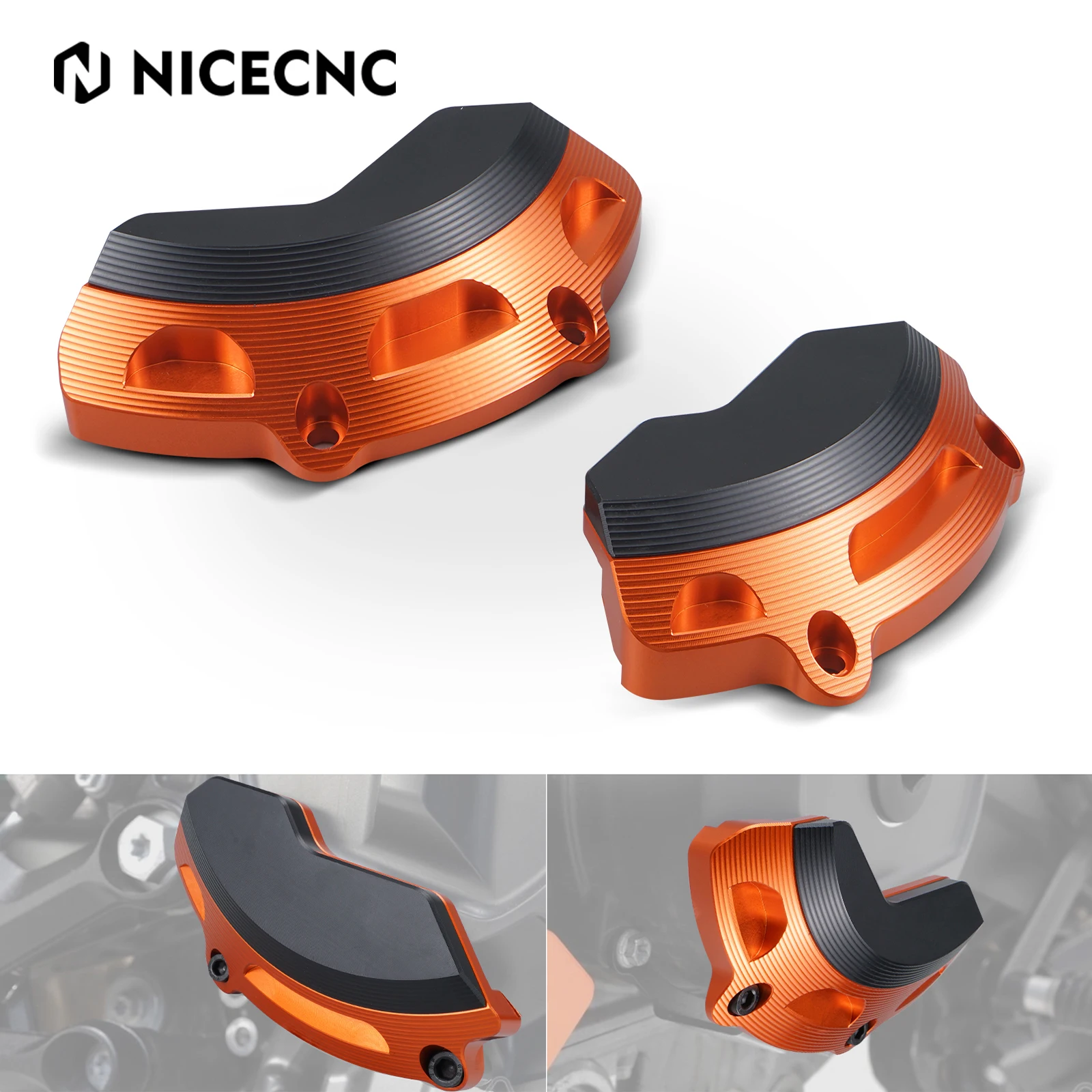 For KTM 790 Duke 2018-2023 NICECNC Engine Case Slider Protector Guard Engine Cover 790 Duke 2023 2022 2021 2020 2019 2018
