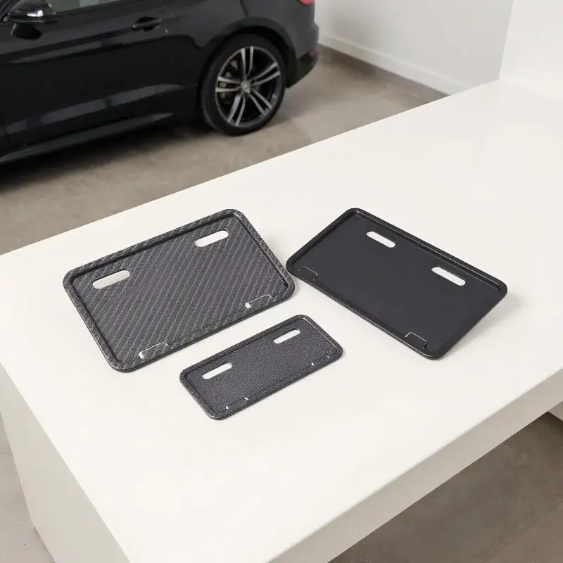 

1Pcs Universal Electric Bicycle Stainless Steel License Plate Holder Frame Anti-theft Protective Cover Motorcycle License Plate