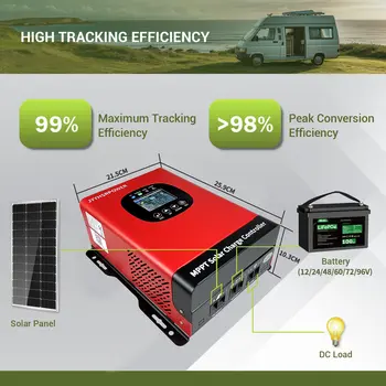 0-80A MPPT solární regulátor nabíjení Max. 230VDC podpora 12V 24V 48V 60V 72V 96V Lifepo4 gelová baterie s vestavěným WIFI monitorem 10 nejlepší prodej mppt wifi - №10