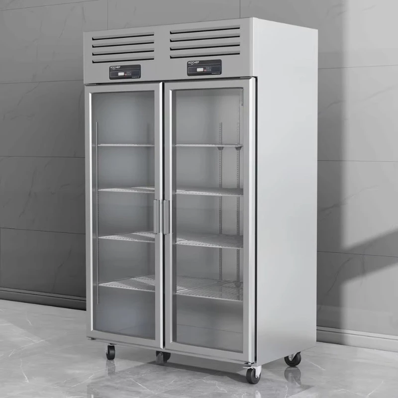 cooled double - door temperature - controlled customizable commercial freezer for cold storage