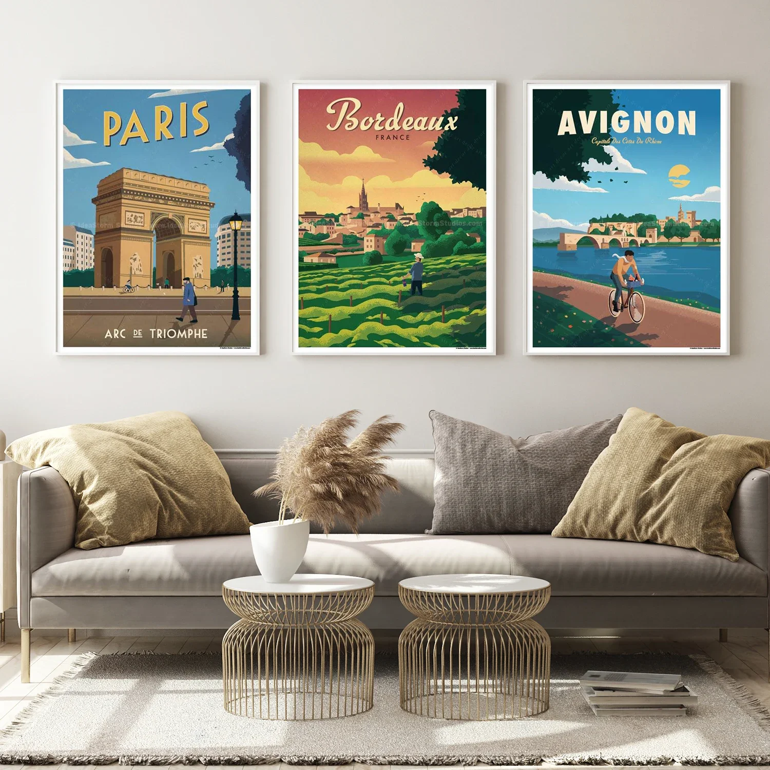 ملصق فن المناظر الطبيعية لديكور المنزل ، ملصقات الحائط ، ملصق كرافت ، خمر ورجعي ، فرنسا ، باريس ، تشوكر ، لطيفة وباريس ، مارسيليا وهدايا للفتيات