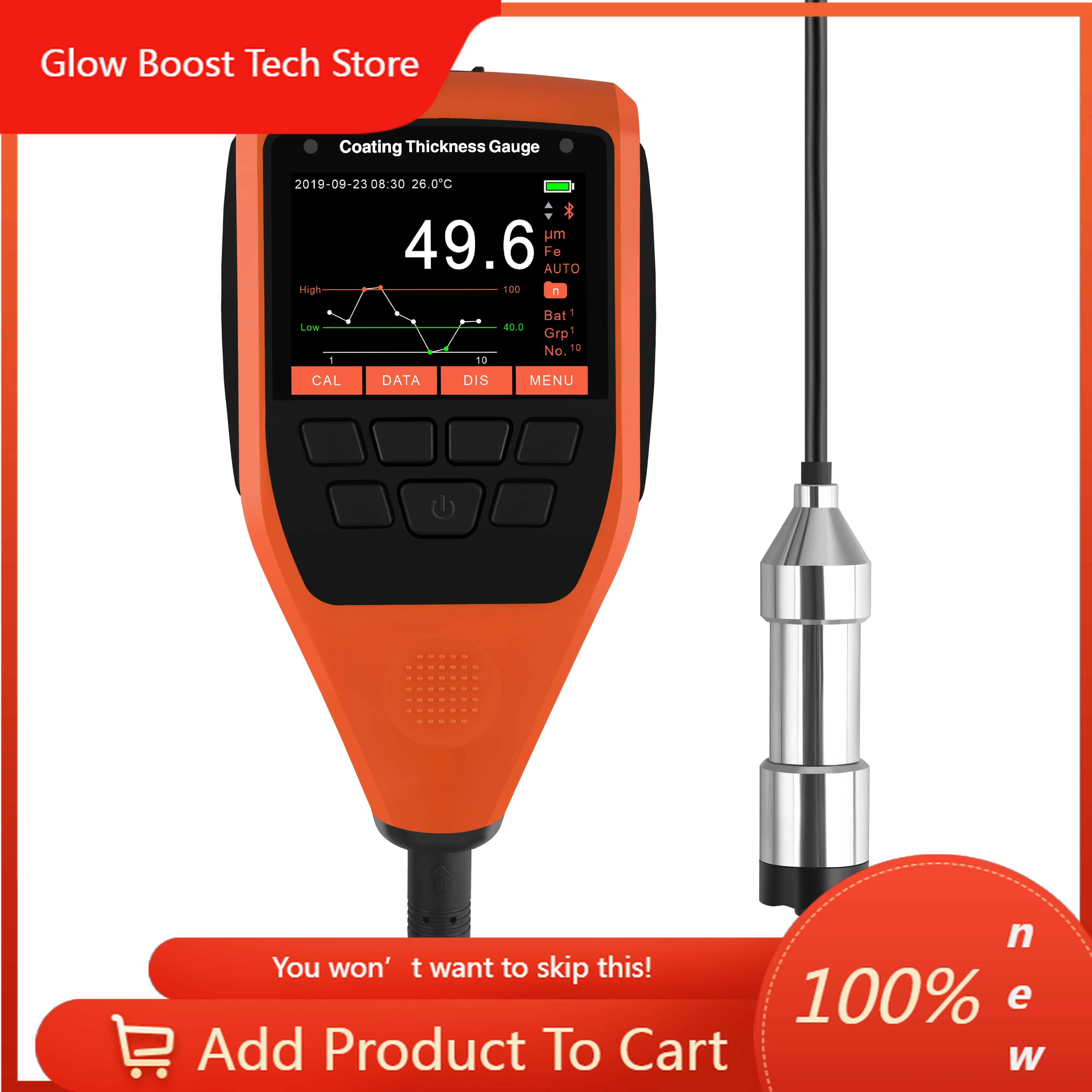 

NYYOWEXA EC-777E Wireless Car Painting Coating Thickness Meter With App