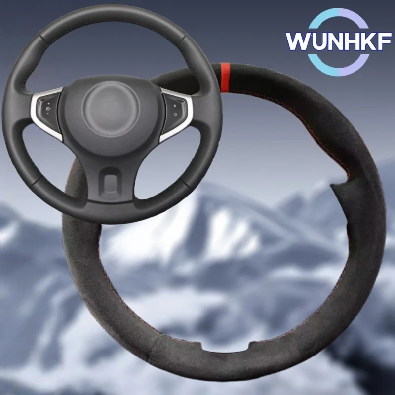 

Изготовленный на заказ оплетка на руль автомобиля для Renault Koleos 2009-2014 Samsung QM5, замшевая накидка на руль, аксессуары для салона автомобиля