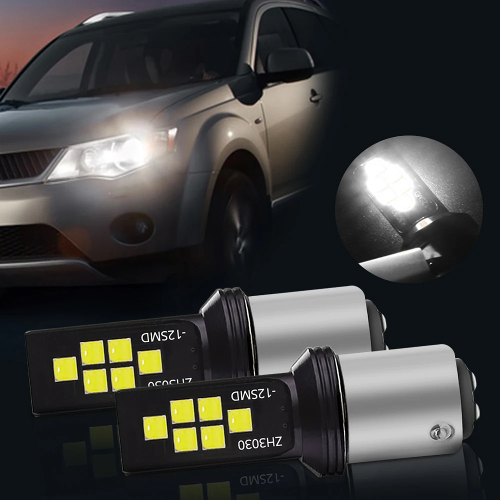 1x 1156/1157/7440 P21W 3030 12SMD Brake Reverse Strobe Light Car Styling Auto Accessories Turn Signal Bulbs License Plate Lights