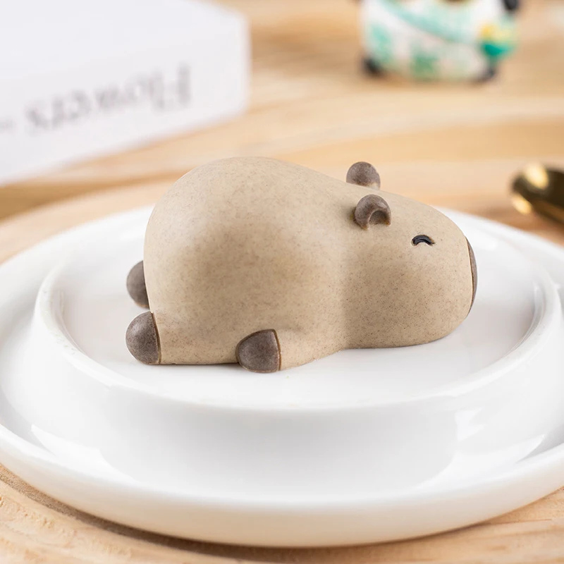 Bonito capivara pudim molde mousse molde de silicone creme molde bolo dos desenhos animados capivara decoração do bolo cozimento ferramenta de padaria