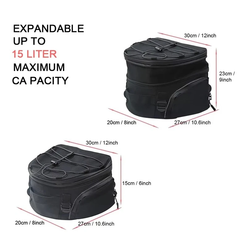 Motorcycle Accessories Black Waterproof Tail Bag Travel Luggage Rear Back Seat Bags Handbag For BMW R1300GS R 1300 GS R1200GS
