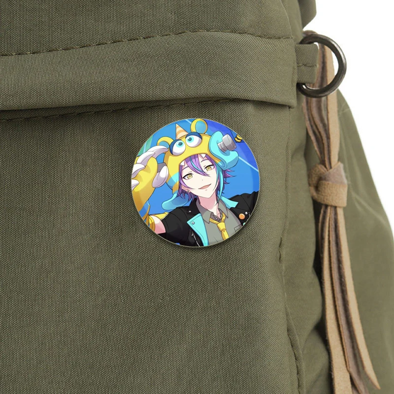 شارة كارتون كاميشيرو روي ، دبابيس إبداعية مستديرة تصنعها بنفسك لحقيبة الظهر ، دبابيس أزرار أنيمي ، إكسسوارات مجوهرات ، هدايا ، 58 ks