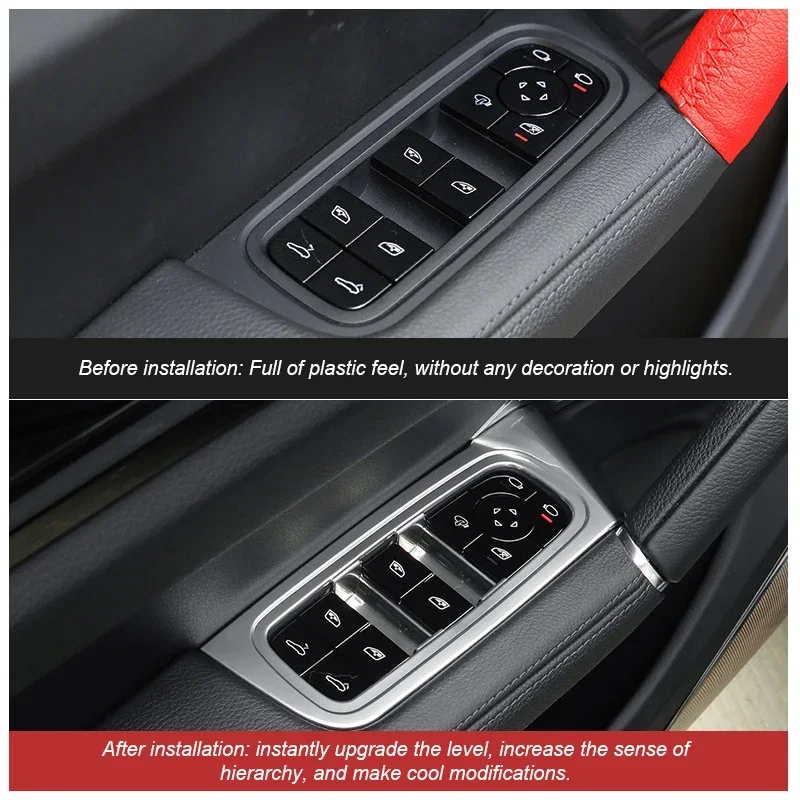 For Porsche 9YA Cayenne Coupe 9YB 2018-2024 Car Dashboard Steering Wheel Panel Air Outlet Frame Interior Decoration Accessories