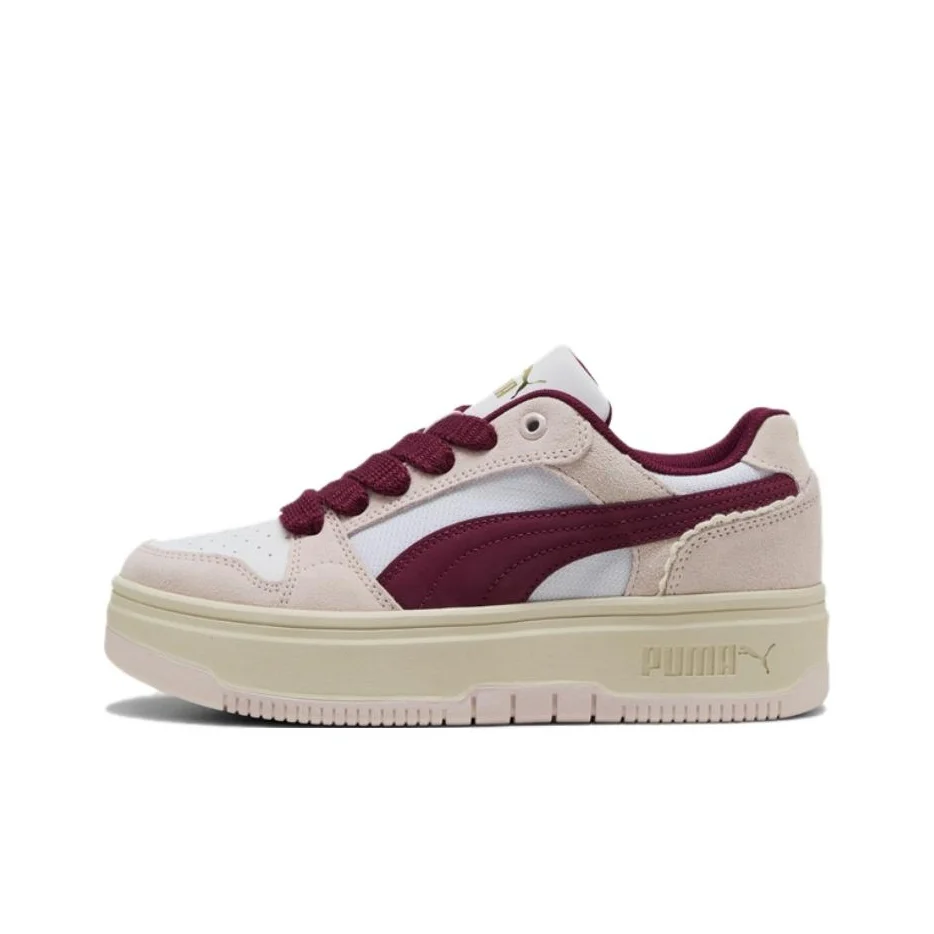 PUMA REBOUND Low top Skateboard Shoes Women's White Red 403512-02