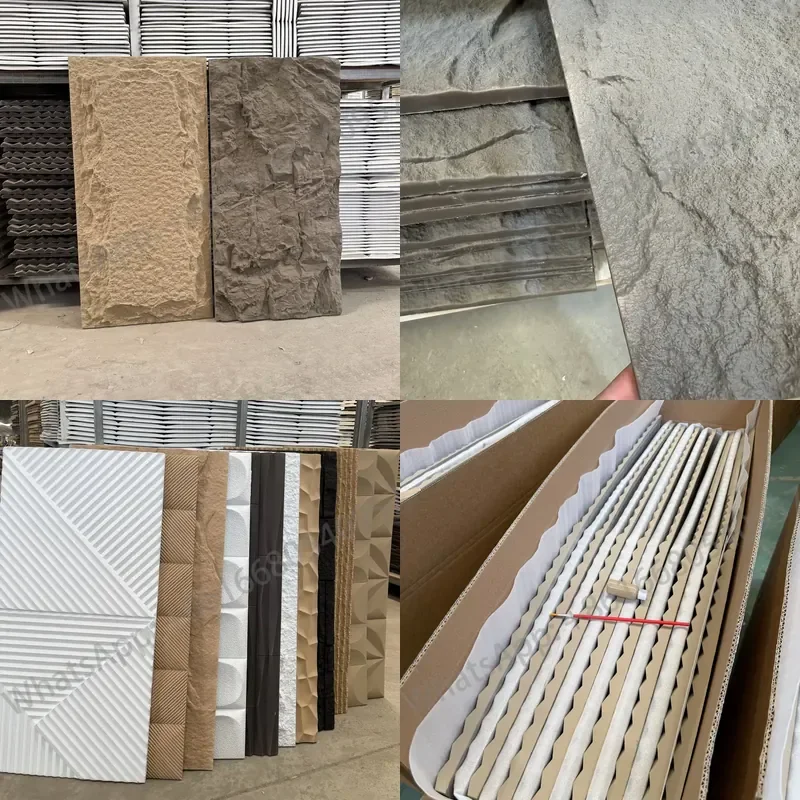 Waterproof Stack Ledge PU Stones White Modern Soft Artificial Granite Exterior Wall Panel Tiles Fireproof Eco-Friendly