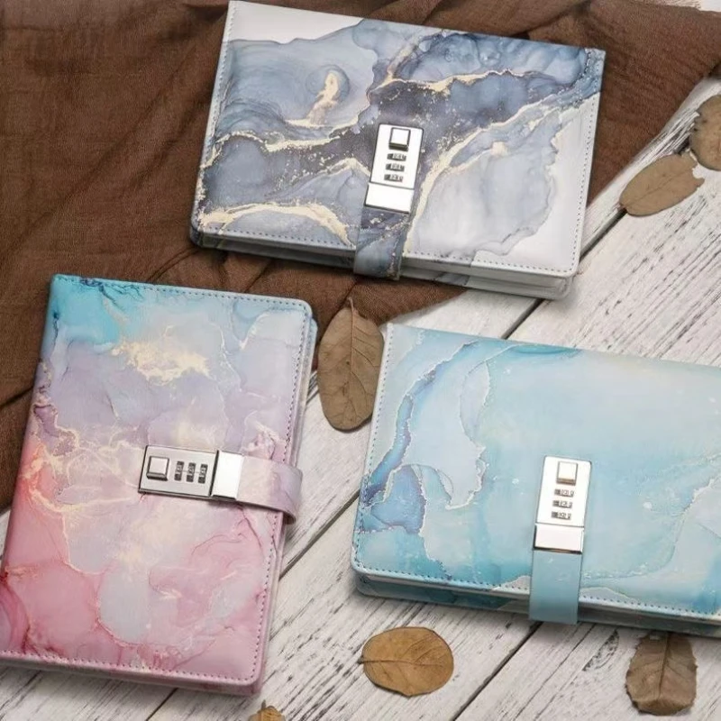 A5 كتاب كلمة المرور الموضة مع قفل مجلة الإبداعية مجلة كتاب الطالب المفكرة القرطاسية دفتر #3