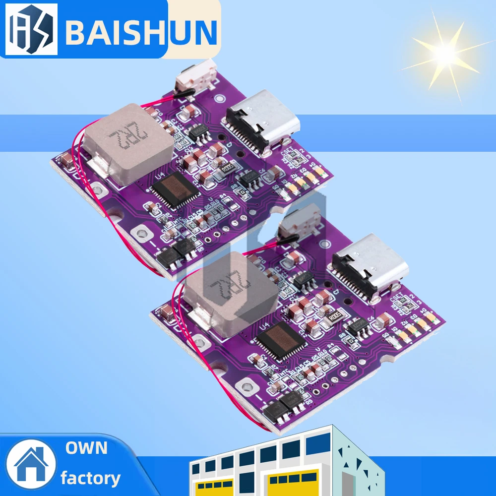 22.5W Power Bank Bidirectional Fast Charging Mobile Power Module Circuit Board With Digital/Light Type-C USB Suppor PD/QC3.0 2.0