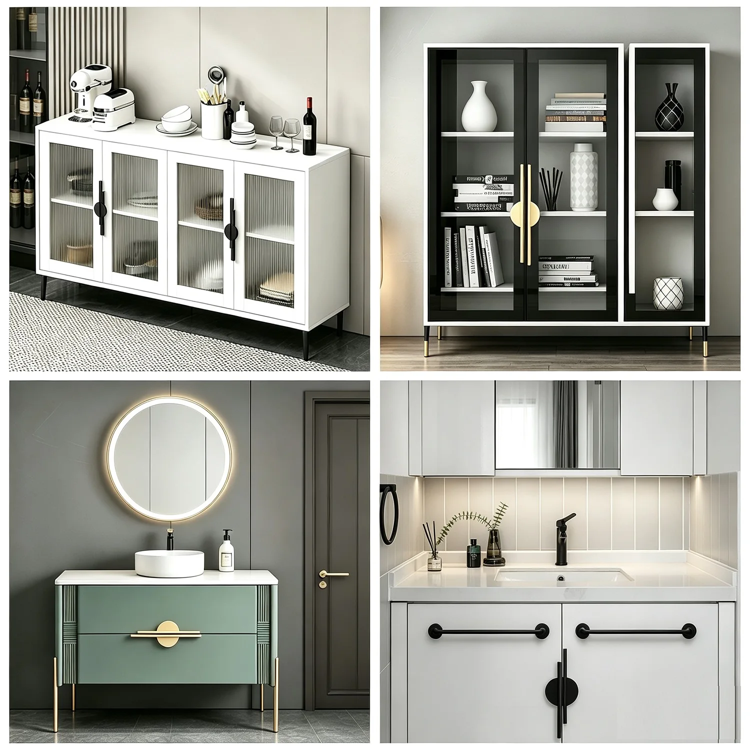 Luxury Semi-Circular Cabinet Handles Modern Minimalist European Creative Pair Wardrobe Door Pulls for Drawer Furniture Handle
