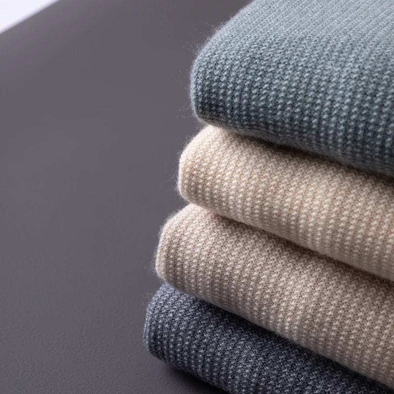 

Мужской пуловер из 100% чистого кашемира, деловой повседневный однотонный вязаный свитер, свободный утепленный теплый джемпер с полувысоким воротником