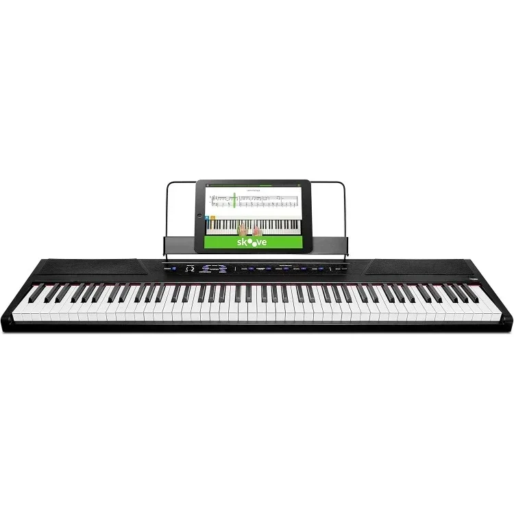 Hot Sellers.88 Key Digital Piano Keyboard with Semi Weighted Keys, 2x20W Speakers, 5 Voices, Split, Layer and Lesson Mode, FX.NE