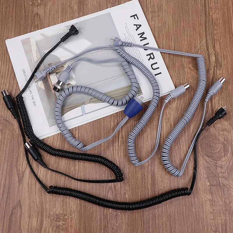 Zwart Grijs 3-pin 9mm 6mm Voor Sterke 210 204 90 105L 102L Nail Handvat Power kabel Elektrische Manicure Boor Lente Draad