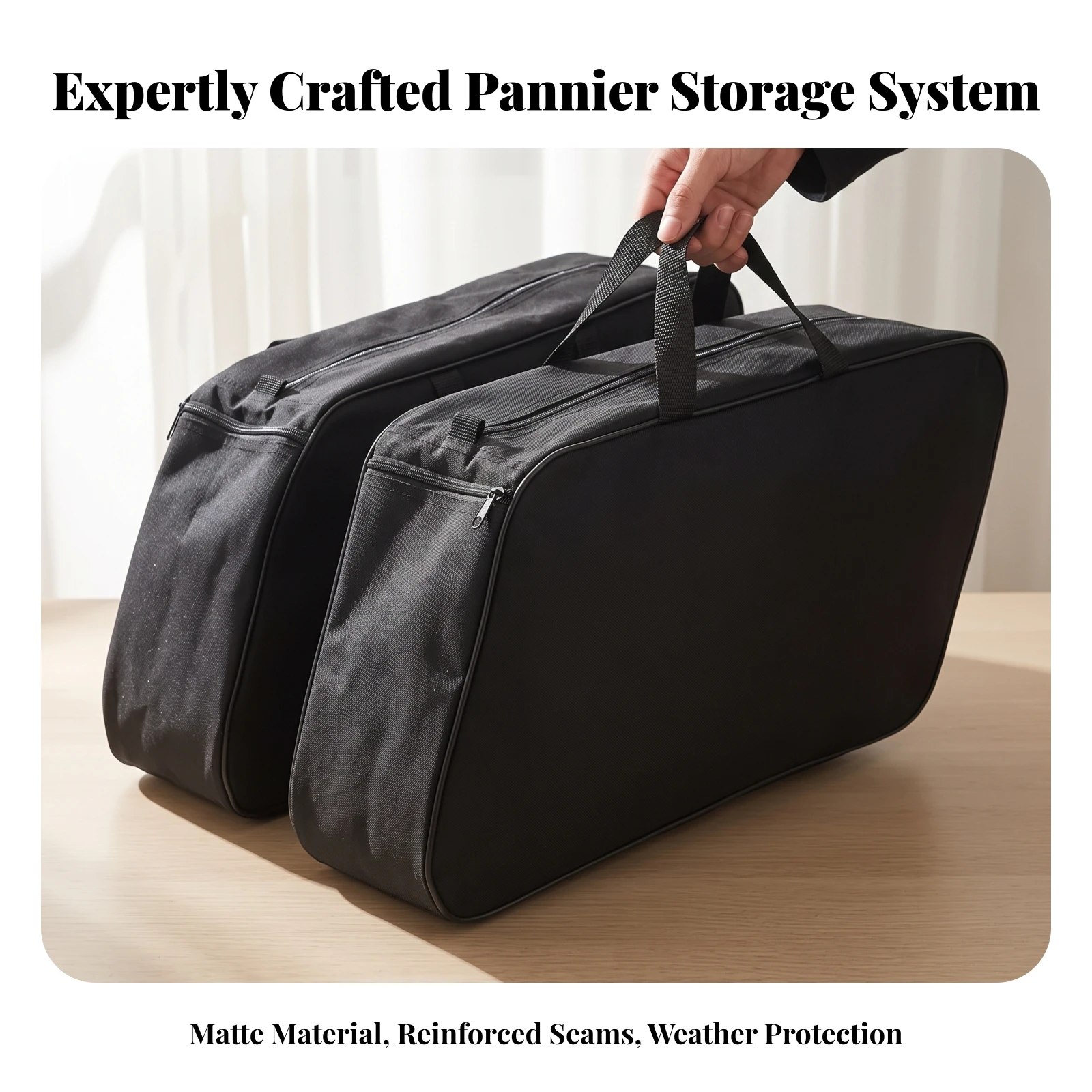Motorcycle Side-Case Inner Liner Bags Organized Motorcycle Pannier Inner Bags Saddlebag Liner with Carry Handles Long-Lasting